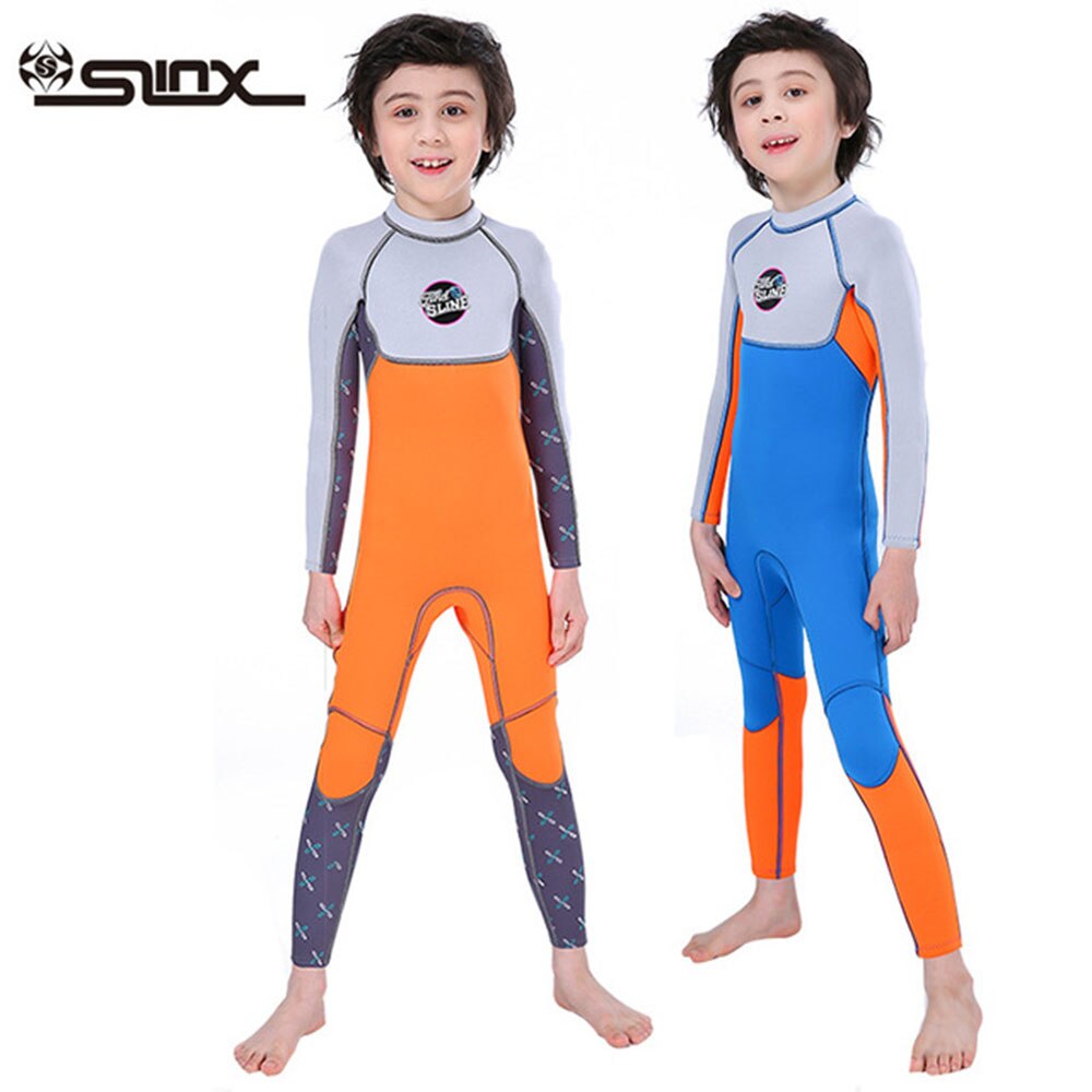 Slinx Professionale di Un pezzo del Lungo-manicotto di 2.5 millimetri di Neoprene Ragazzi Immersioni Mute Vestito Dei Bambini Caldi Subacquea Nuoto Attrezzatura Subacquea