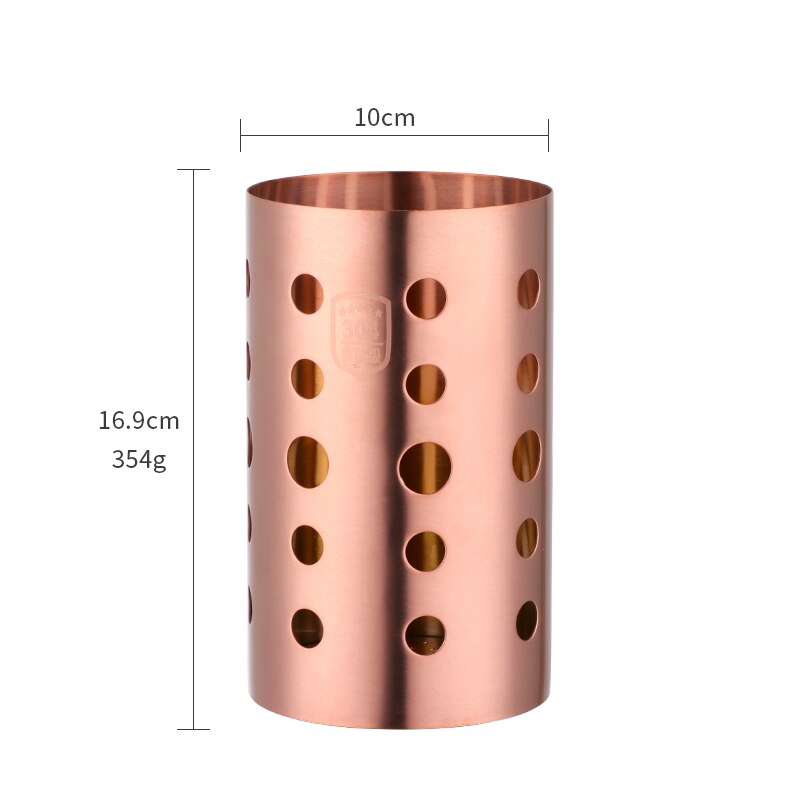 1/7pc Stainless Steel Kitchen Utensils Chopsticks Tube Soup Ladle Colander Set Gold Cooking Tool Set Egg Stirrer Kitchenware Set: 1pcs Rose Gold