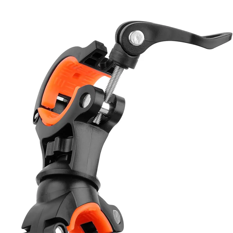 Deemount 360 ° Rotation Kippen Einstellbar Fahrrad Lampe Taschenlampe Stand Halterung Universal Radfahren Clip Clamp LED Taschenlampe Halter