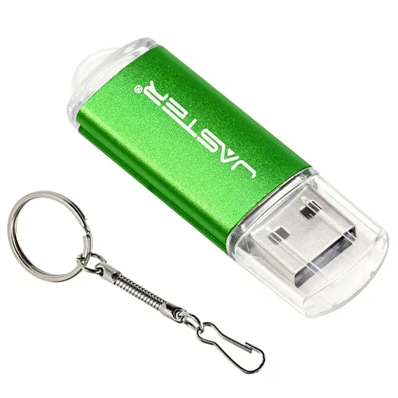 JASTER Niestandardowe logo Pendrive 4GB Mini pamięć flash USB 8GB Bezpłatny brelok do kluczy Pamięć USB 16GB Prezent biznesowy Dysk U 32GB Prezent pożegnalny: green / 100 gb