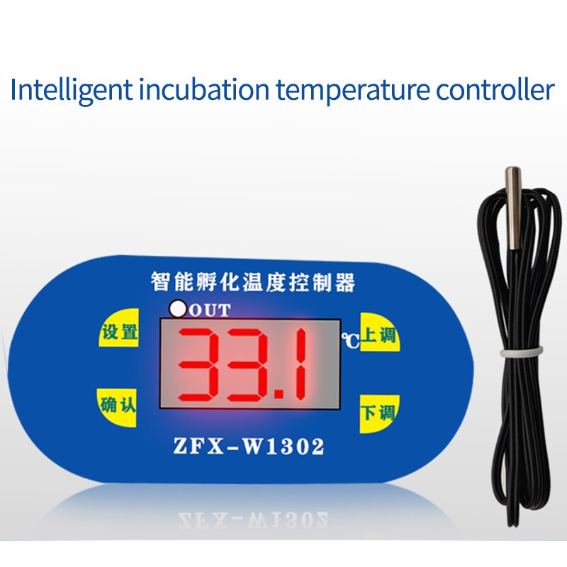 Zfx -w1302 digitale automatische kleine broedmachine thermostaatregelaar voor vochtigheid en temperatuurregeling