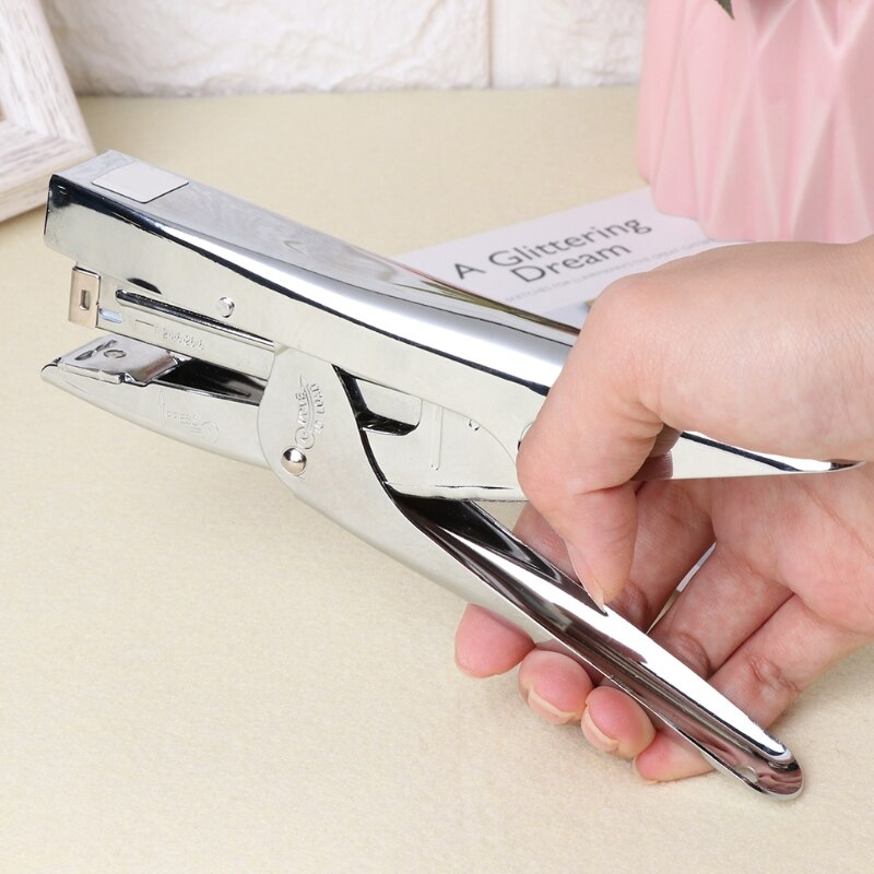 Durable Metal Heavy Duty Paper Plier Stapler Desktop Stationery Office Supplies
