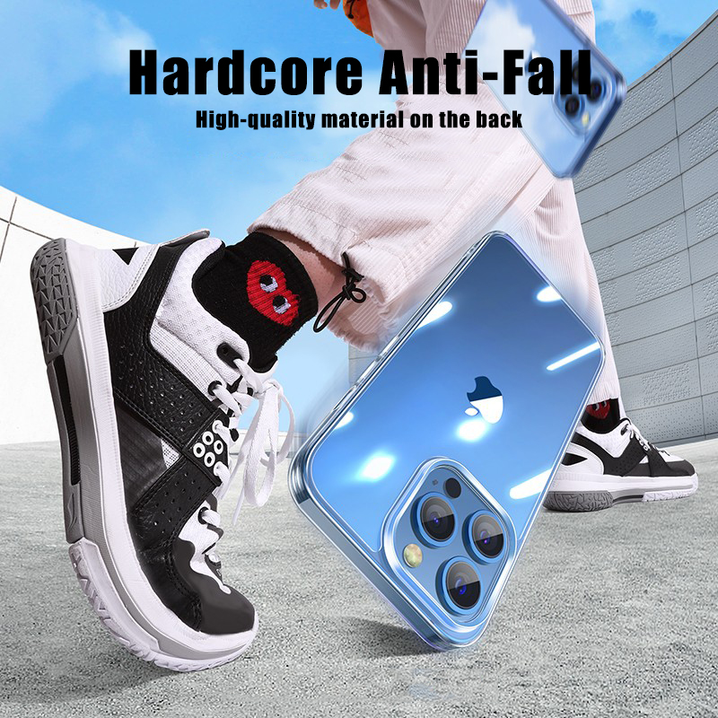 Coque de téléphone souple en silicone transparent pour iPhone, coque transparente pour iPhone 14 Pro Max, 5, 6, 6s, 7, 8, X, XS Max, 11, 12, 13, 14 Plus, SE