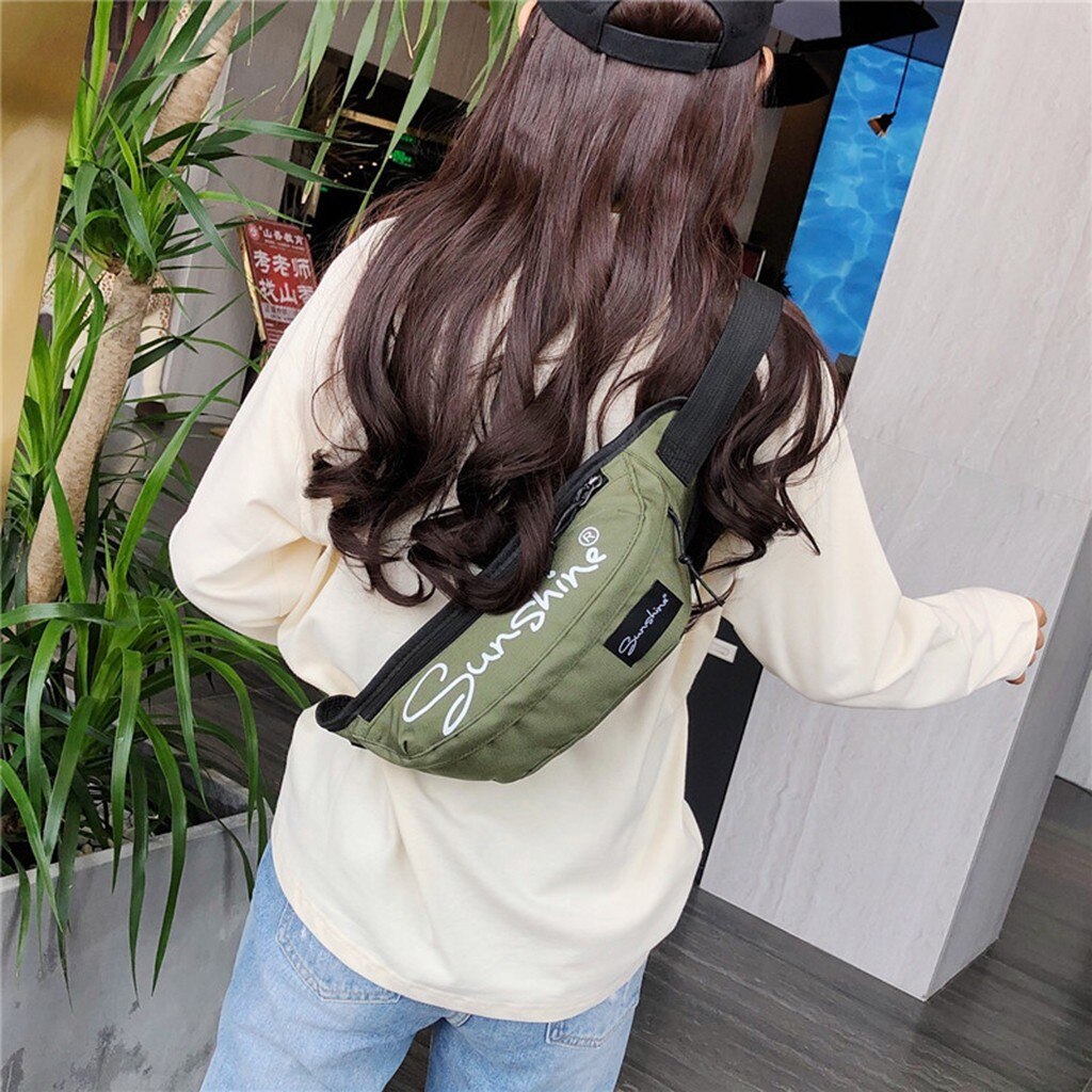 Unissex esporte à prova dunisex água bolsos mensageiro saco de peito cintura estilo faculdade carta bolsa de ombro mujer bolsas femininas #50