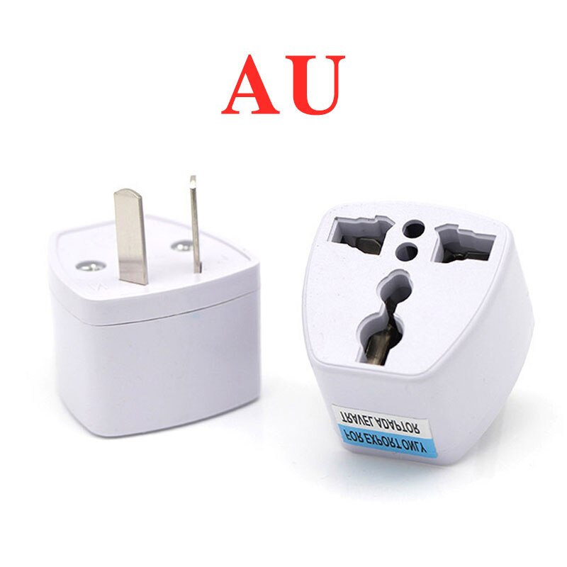 Universal Worldwide Adapter Electric Socket AU UK US EU Plug Adaptor Travel Wall Charger AC Power Option 2 USB Charging Port: AU