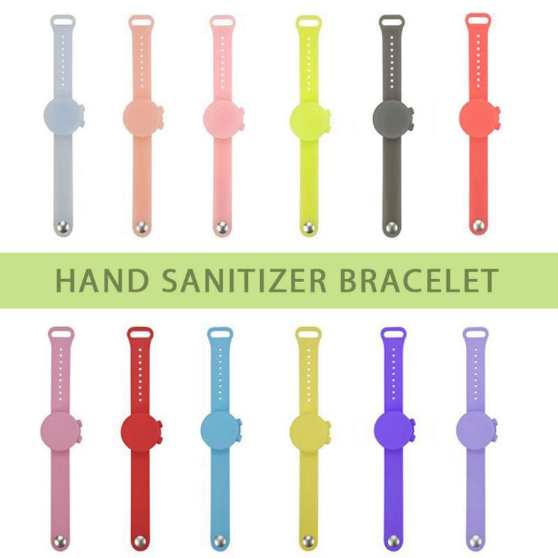 10ml Portable Outdoor Silicone Bracelet Wristband Soap Dispenser Band Squeeze Bottle Hand Sanitizer For Sunscreen Repellent