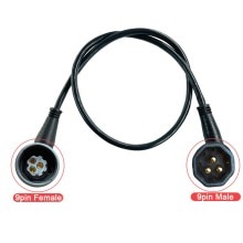 E-Bike Motor Extension Cable Waterproof Plug 9 Pin 1000W Julet 60cm Electric Bicycle Extend Cord Line Wire Cycling Parts