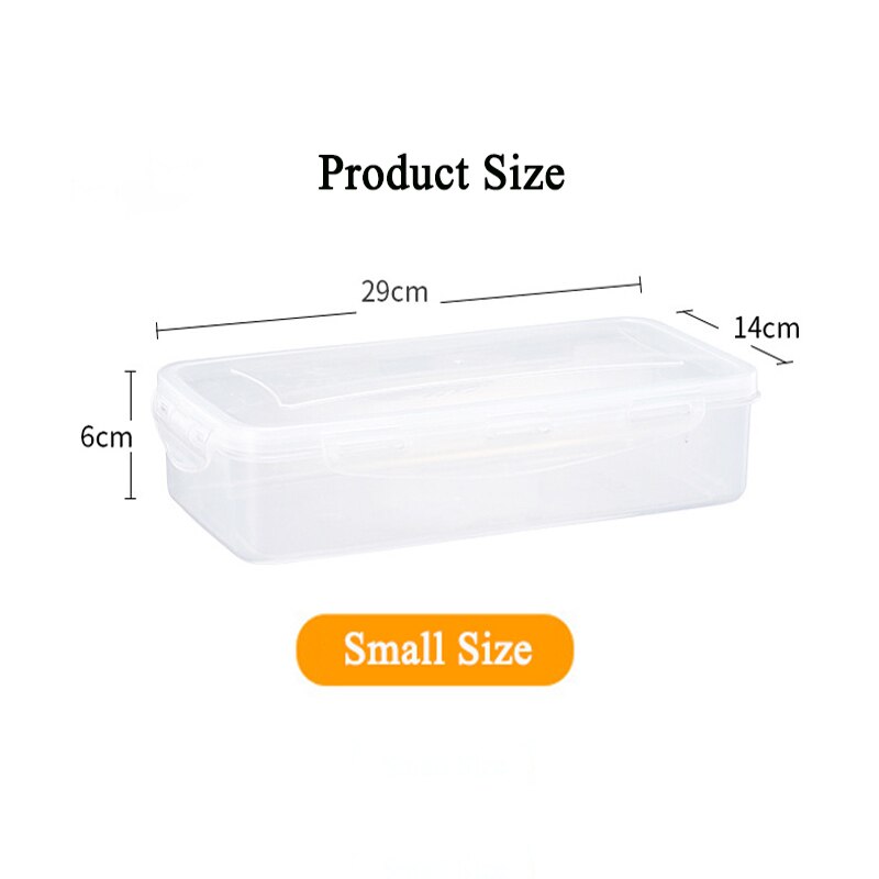 Grote Voedsel Opslag Container Met Deksels Plastic Keuken Koelkast Voedsel Verzegelde Doos Groenten & Fruit Verzegelde Organizer: small Size 1.5L