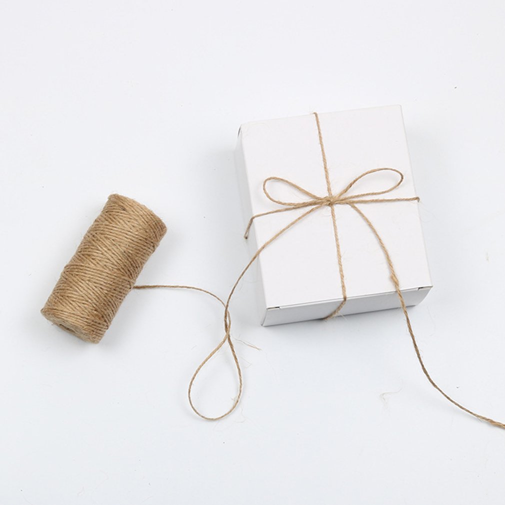 Jute garn rustikt reb jute 100m naturlig sisal 2mm wrap bryllup dekoration håndværk snoet reb snor snor begivenhed festartikler