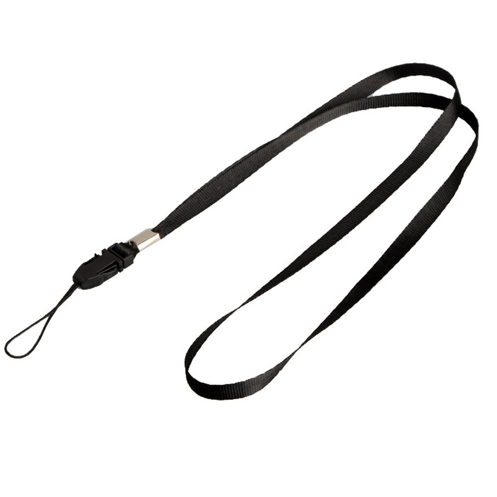 Lanyards Neck Phone Strap For ID Pass Card Badge Gym Key / Mobile Phone USB Holder DIY Hang Rope Lariat Lanyard: Black