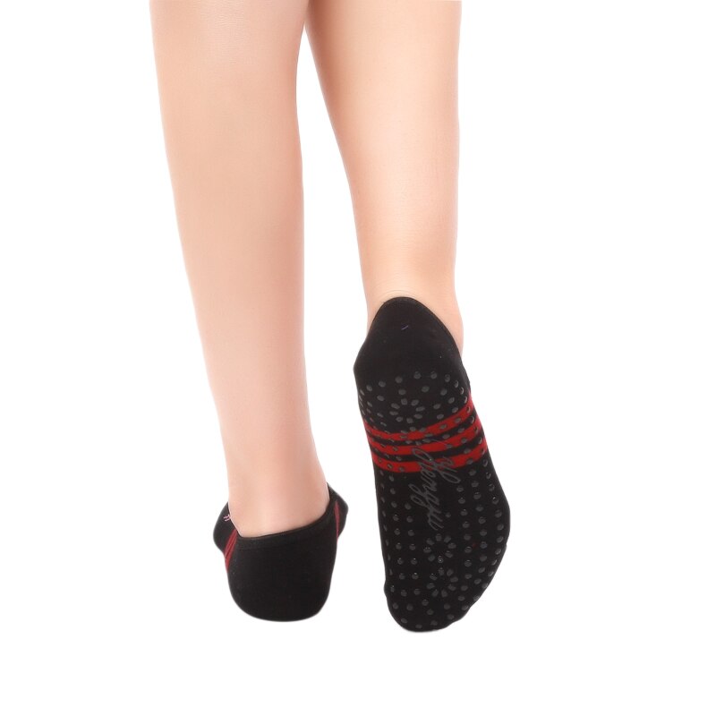 Calzini Yoga Donna - Testa Rotonda Tacco Aperto Cotone Antiscivolo Bendaggio Calzini Sportivi Pilates Balletto Pantofole da Ballo