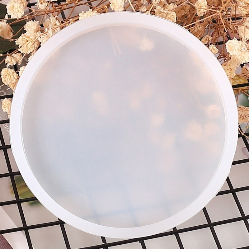 Round Tray Silicone Casting Epoxy Molds For DIY Resin Tray Coaster Jewelry Findings Tools Uv Epoxy Mould Handmade Craft Making