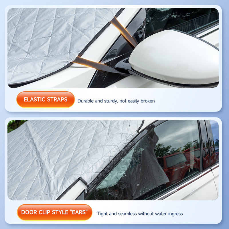 Cubierta frontal para parabrisas de coche, Protector de hielo antinieve y escarcha, alfombrilla de calor para ventana de coche