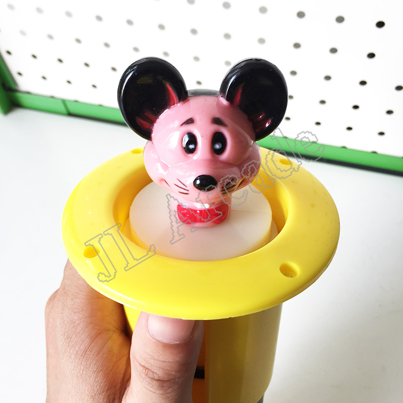 Accesorios para máquinas de juego de hámster, bricolaje, cabeza de ratón de dibujos animados, rana, cilindro de plástico, juego de Arcade