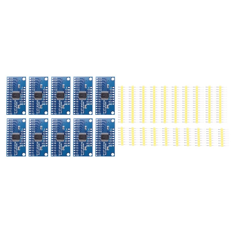 10 pièces CD74HC4067 Module de carte de dérivation de multiplexeur numérique analogique 16 canaux pour Arduino