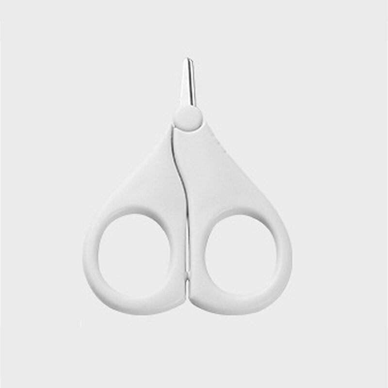 1 pçs aparador de dedo scissor portátil bebê cuidados com as unhas lâmina curta anti-carne tesoura de unhas cabeça redonda mini manicure cortador de segurança: Cinza