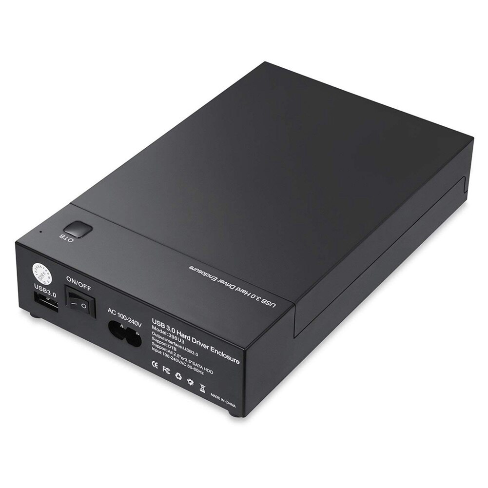 396 u 3 extern hårddiskhölje 3.5 tums usb 3.0 to sata iii lay flat hårddisk dockningsstation för 2.5 3.5 tums hdd ssd: Us plug