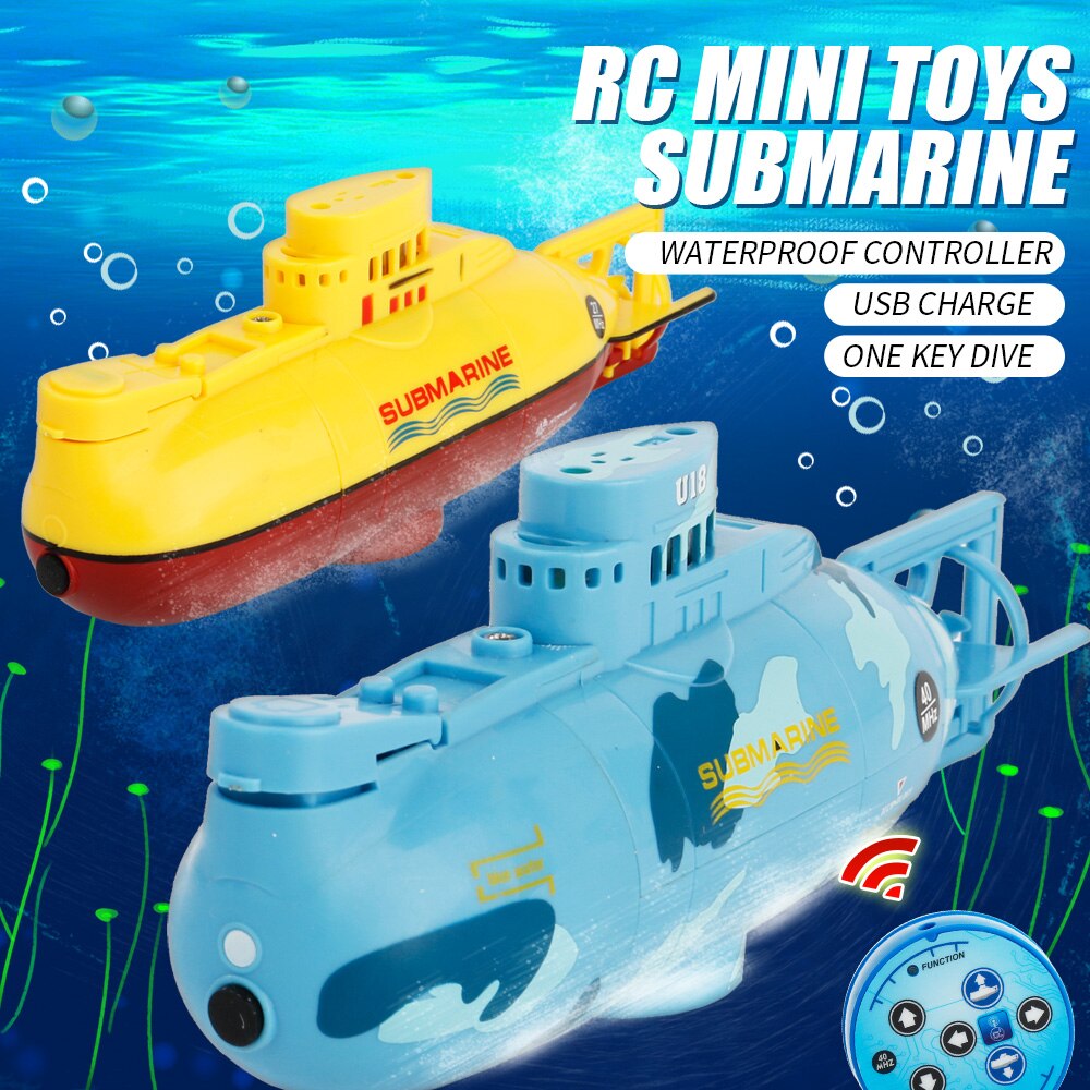 ! ASHADOW Mini Afstandsbediening Submarine Hoge Snelheid Speelgoed Oorlogsschip RC Model Kids Verjaardagscadeautjes Jongens Speelgoed rc boot