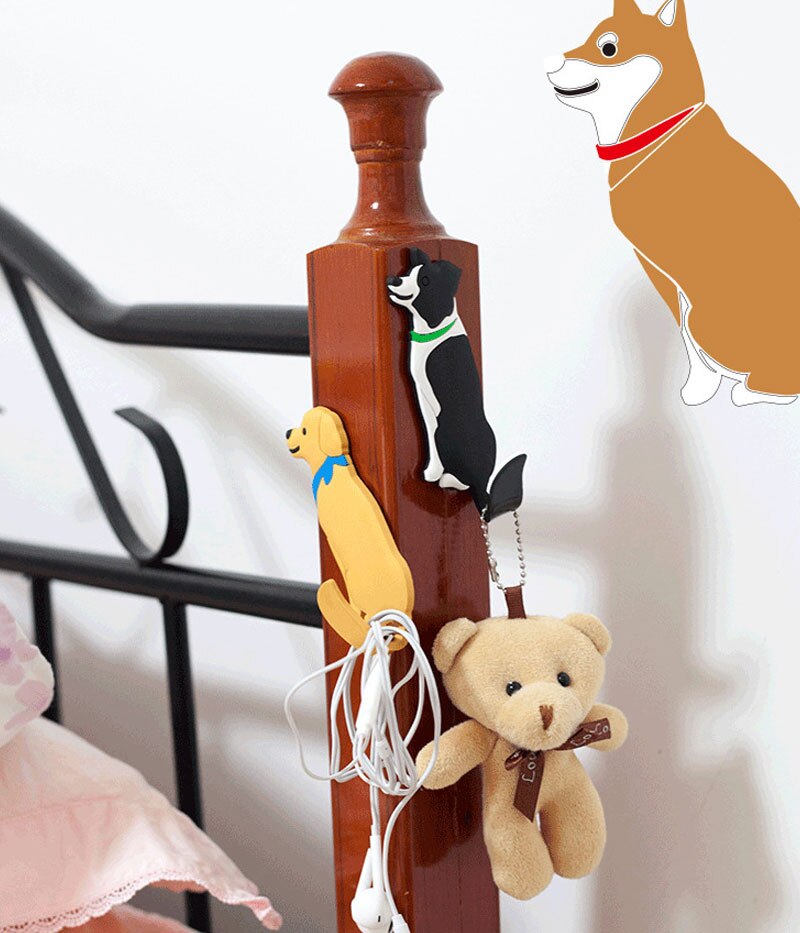 Multi-Purpose Hooks animal Fridge Hook Key Wall Crochet Holder adhesive refrigerator magnet wall can Washed holder wall hook