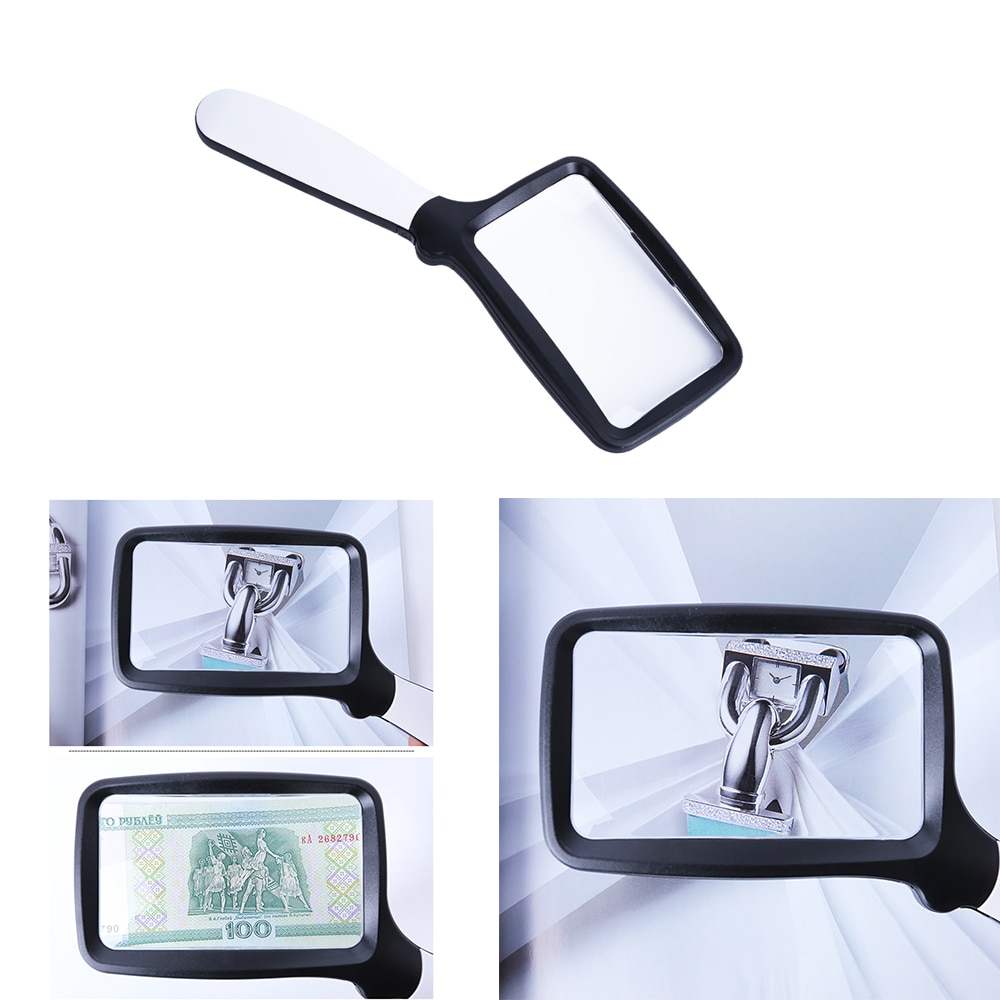 5 led forstørrelsesglas lys 2 modes dæmpbar foldbar læselup 2x forstørrelse håndlup senior børnebøger