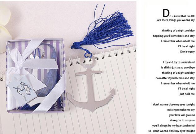 Party Souvenir navigation Theme Book Lovers Collection Anchor Bookmark Wedding Return for Guest