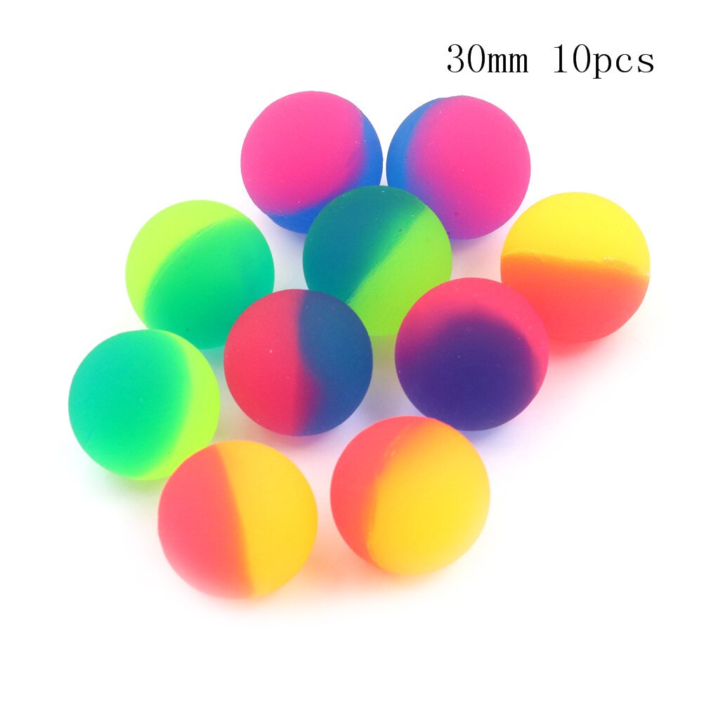 1pc/10pc High Bounce Ball Elastic Jumping Balls Bouncing Ball Outdoor Toys Play Fun 20-55mm: 10pcs 30mm