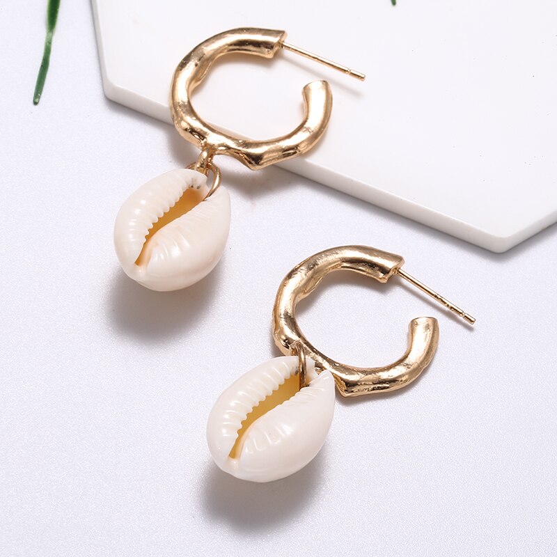 Brincos com pingente marítimo, brincos femininos com declaração da cor dourada e dourada, para casamentos, festas, irregular, geométrico