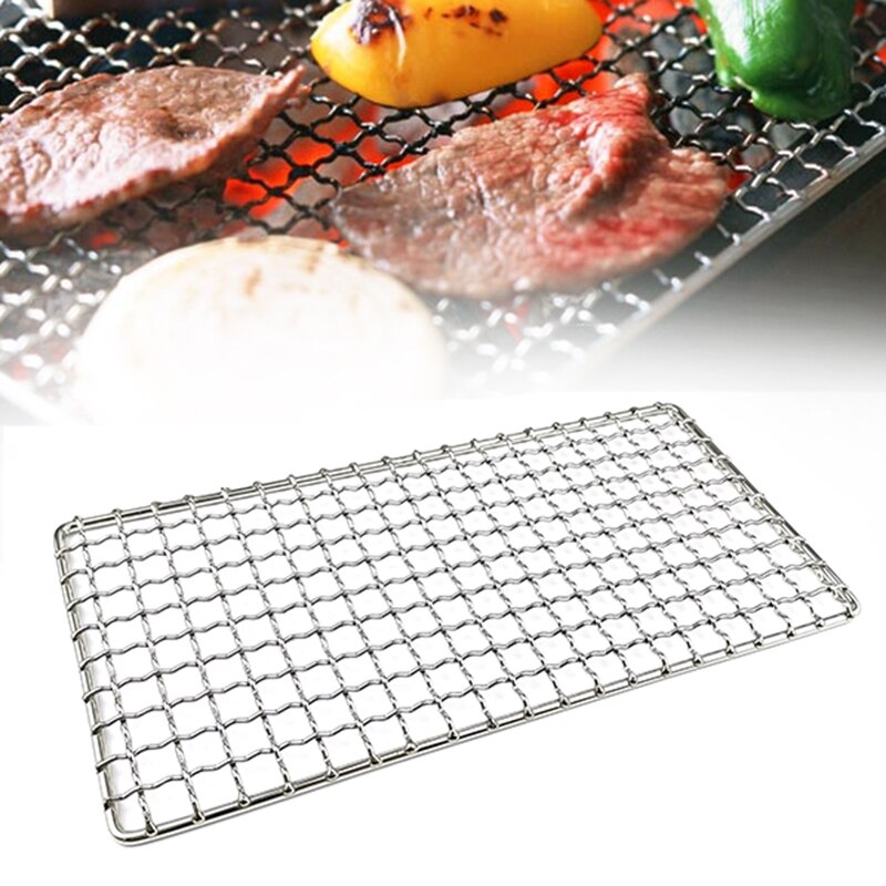 Bushcraft Grill Stainless Steel Outdoor Camping Grill Kitchen Cooking BBQ Rack Campfire Hiking Travel Portable Camping Tool