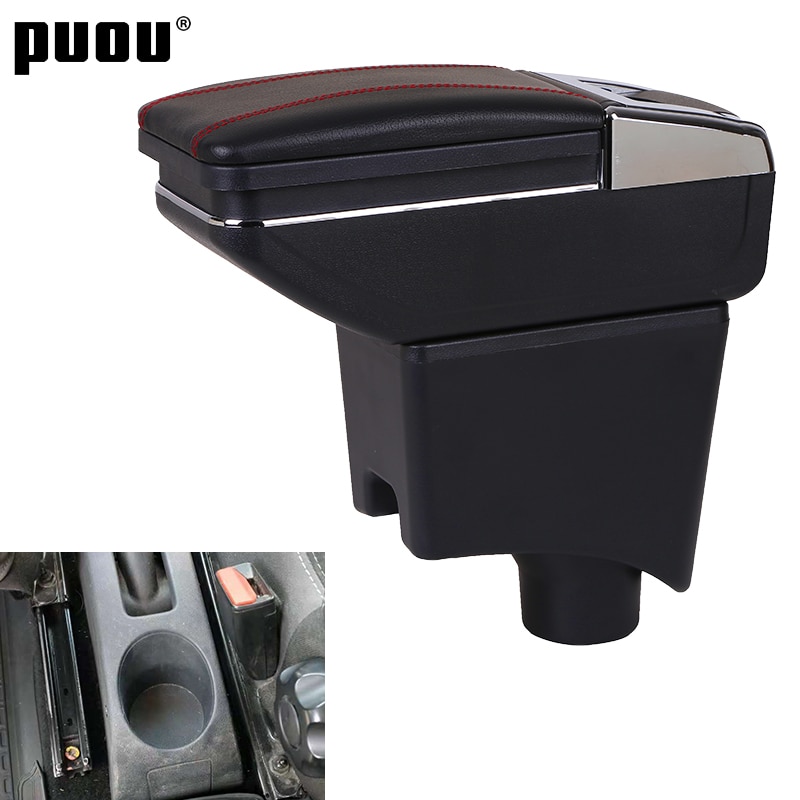 Armsteun Doos Voor Nissan Almera Dual Layer Draaibaar Centrale Winkel Inhoud Doos Met Bekerhouder Asbak Usb Interface Intrekbare