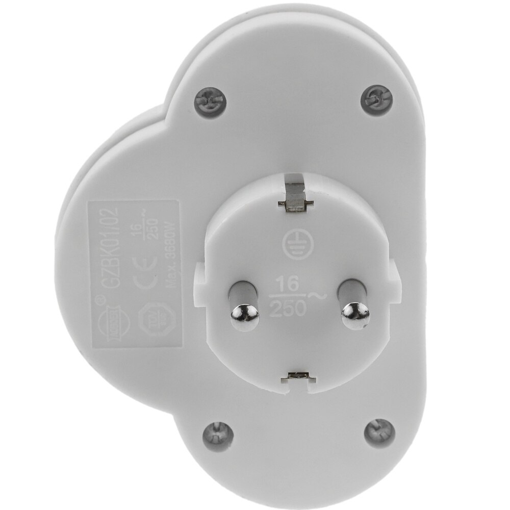 BeMatik-doppia presa schuko Bianco 220VAC spina con interruttore