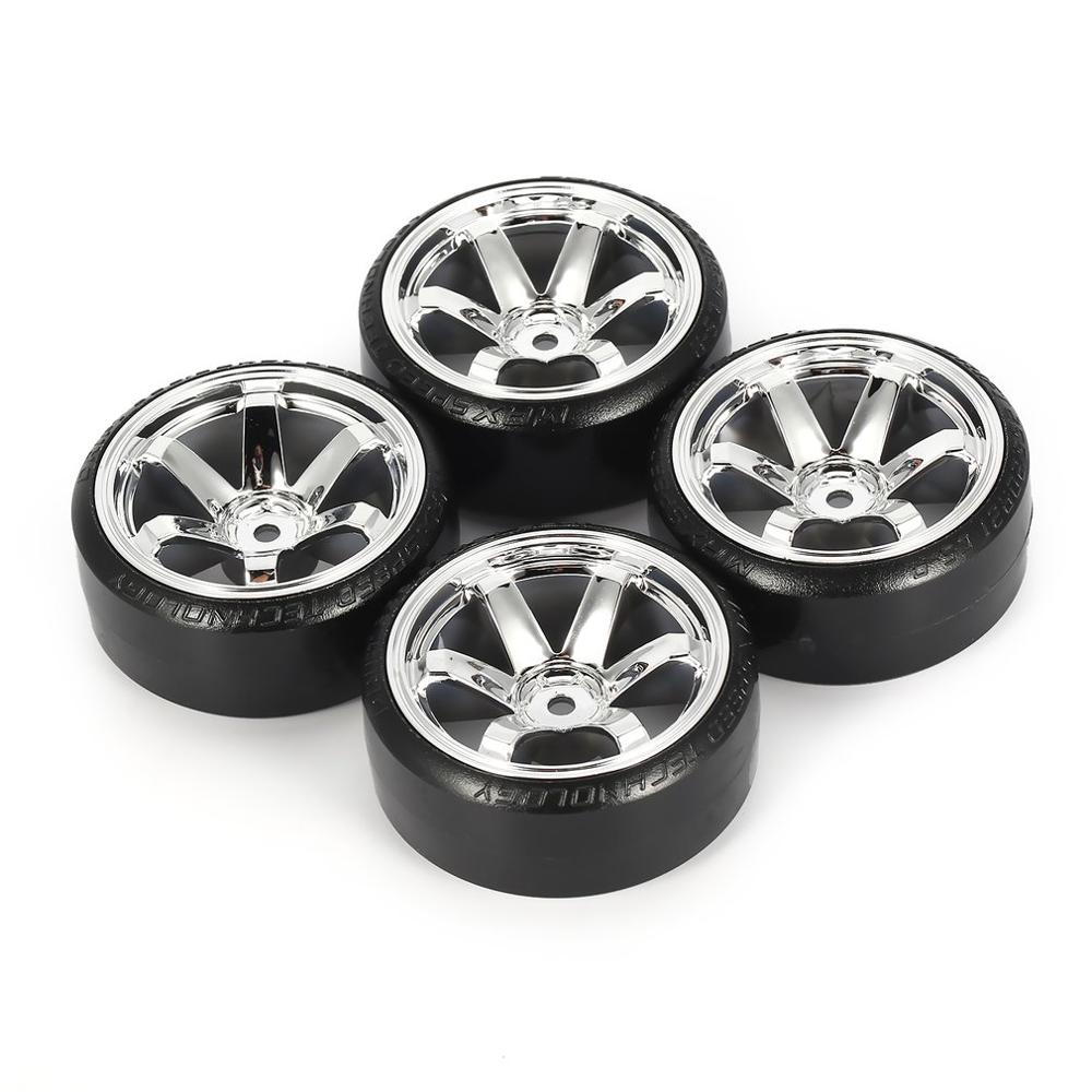 4Pcs RC Hard Pattern Drift Tires Tyre Wheel for Traxxas HSP Tamiya HPI 1:10 RC On-road Vehicle Drifting Car Hard Tyre Set: 4