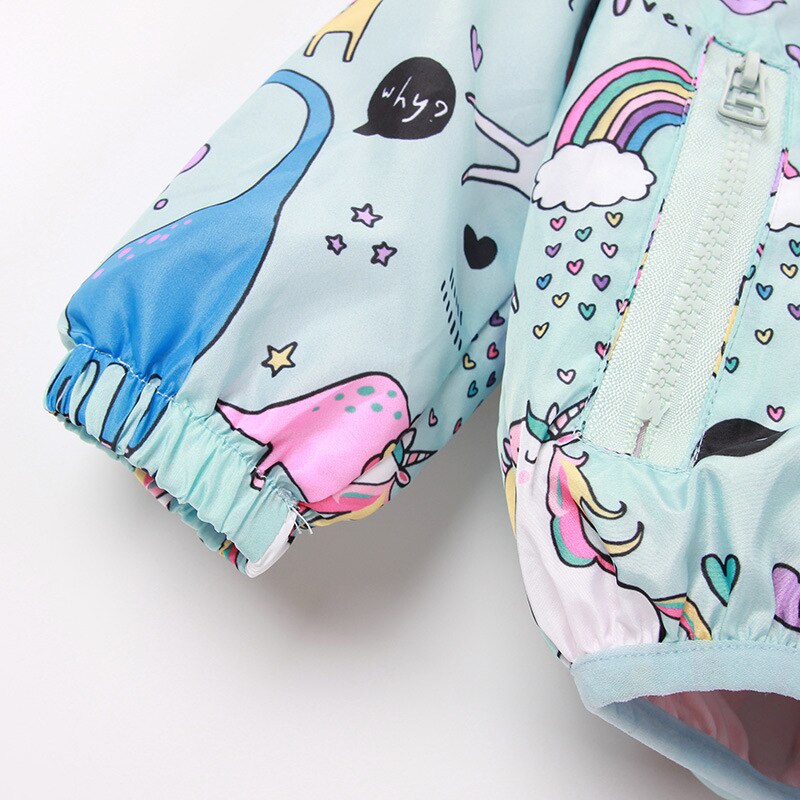 Unicornio Niñas Chaquetas Bebé Niña Niño Ropa Primavera Niños Estampado de manga larga Abrigo con capucha de unicornio Prendas de abrigo Tops Abrigo de bebé