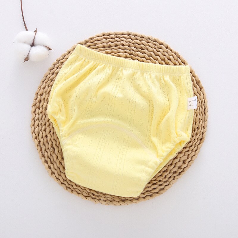 Sommer baby treningsbukser lekkasikker vaskbar vanntett bomull babybleier smålåve baby hule tynne rene bleier undertøy: Babybleier 3 / M (8-12kg)