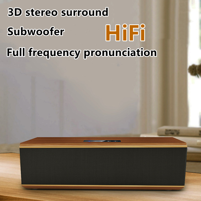 30W Wooden Bluetooth Speaker subwoofer Sound Bar TV Echo Wall Home Theater Sound System HiFi Sound Soundbox for PC/TV