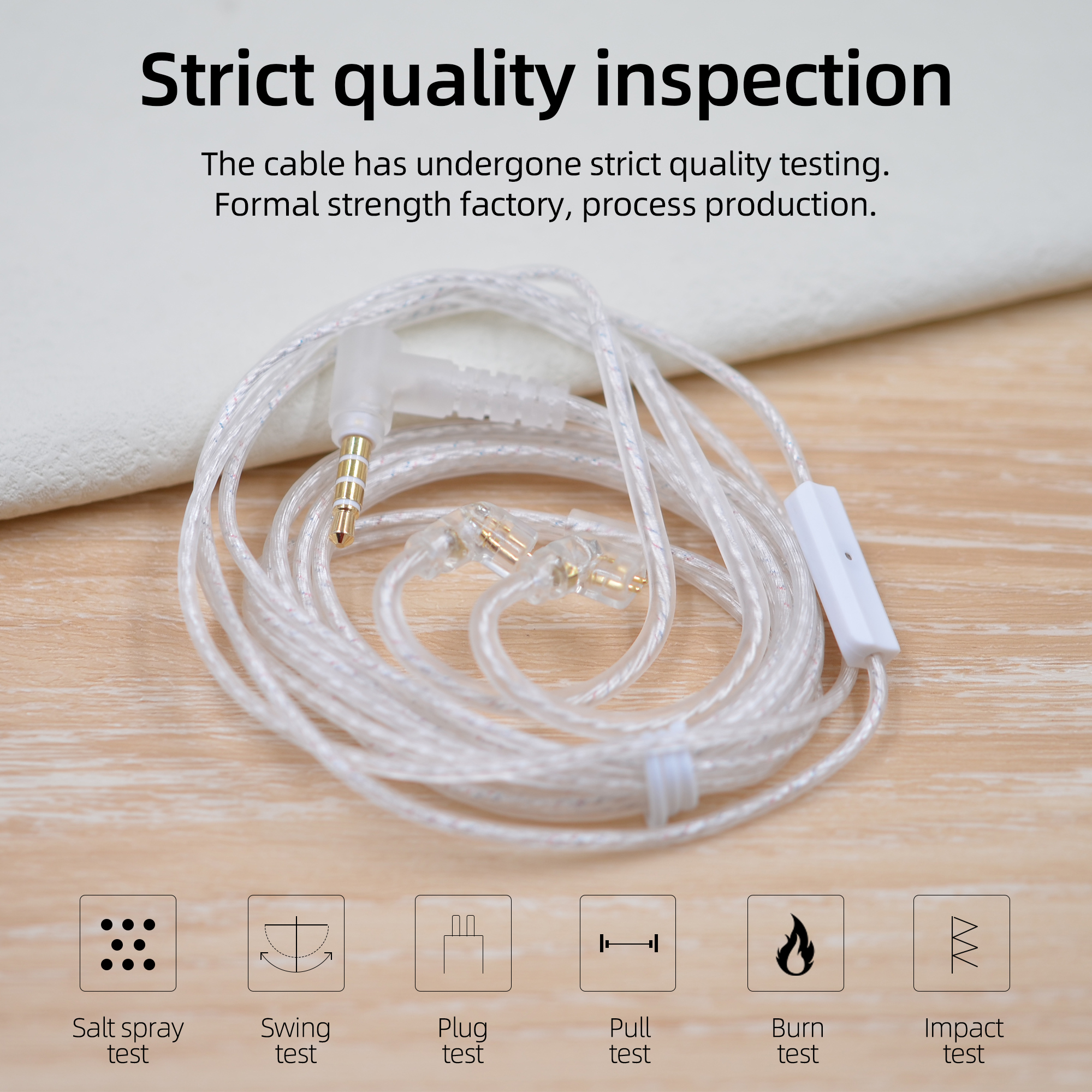 Auriculares KZ ZSX/ZSN Pro/ZS10 Pro/AS16, Cable de actualización Chapado en plata, 2 pines, 0,75 MM, Cable de cobre libre de oxígeno de alta pureza