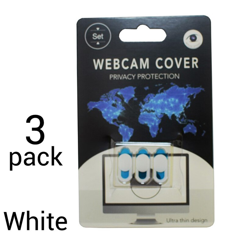 1pc plastik universal kamera dæksel til web laptop iphone pc laptops sticke: Hvid 3 stk