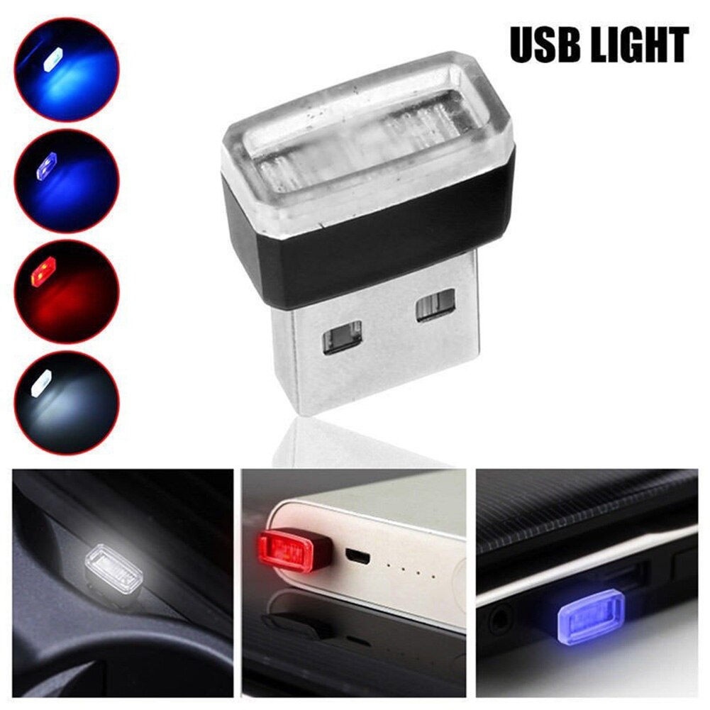 Auto Scheinwerfer Lampen Tragbare USB LED Auto Innen Umgebungs Atmosphären Nacht Licht Dekorative Lampe