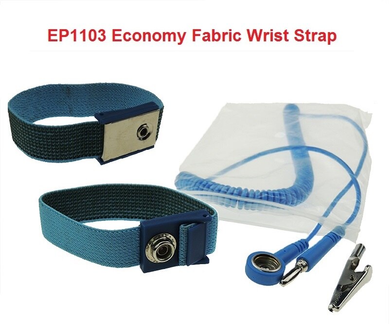 Adjustable Anti Static Wrist Strap Metal ESD Wrist Strap Anti allergic Wrist Band Strap With Earthing Ground Wire for Eletronic: EP1103