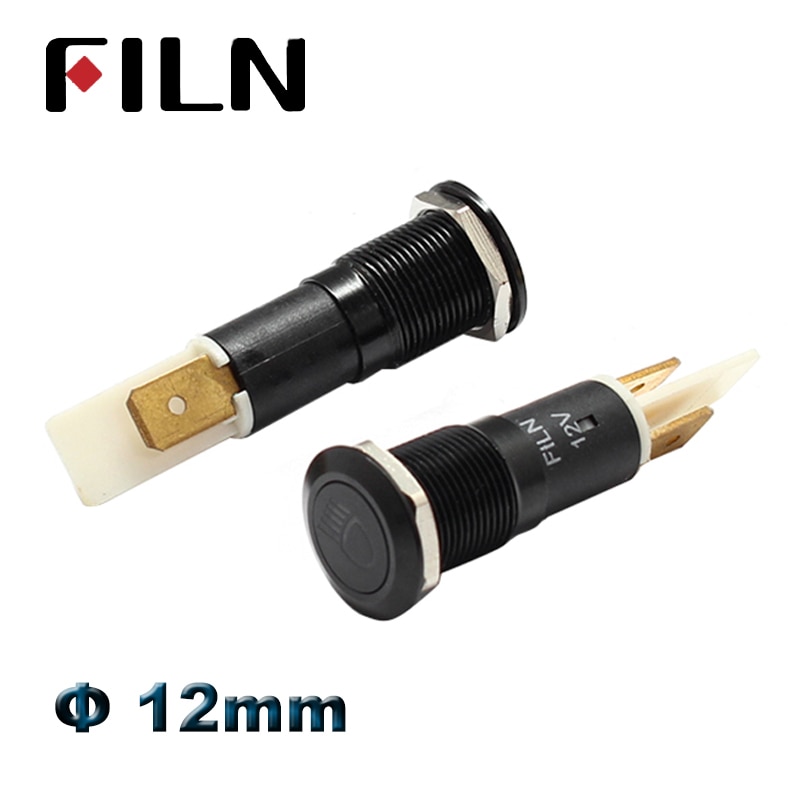 12mm waterproof metal led indicator light with car boat dashboard warning symbol led 12v 24v pilot lamp signal lamp
