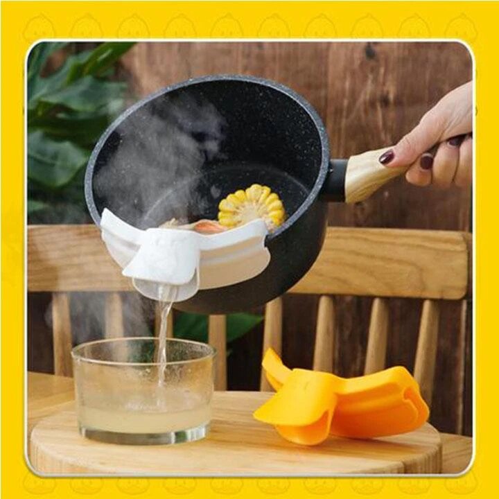 Duckbill Pots Round Edge Funnel Leakproof Pot Liquid Deflector Soup Pourer Kitchen Tools Kichen Accessories Soup Pourer Kitchen
