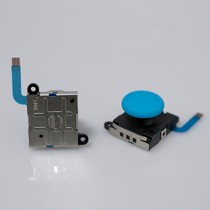 3d originale analoge sensorer med tommelfinger-joystick for joy-con for bryterkontroller: Blå