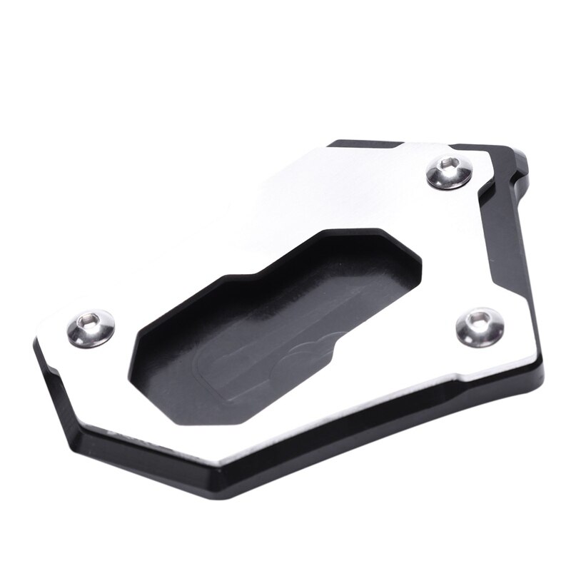 Voor Bmw R1200Gs Lc R 1200 Gs Lc Adventure Grote Kickstand Zijstandaard Voet Enlarger Uitbreiding Plaat Pad zwart + Zilver