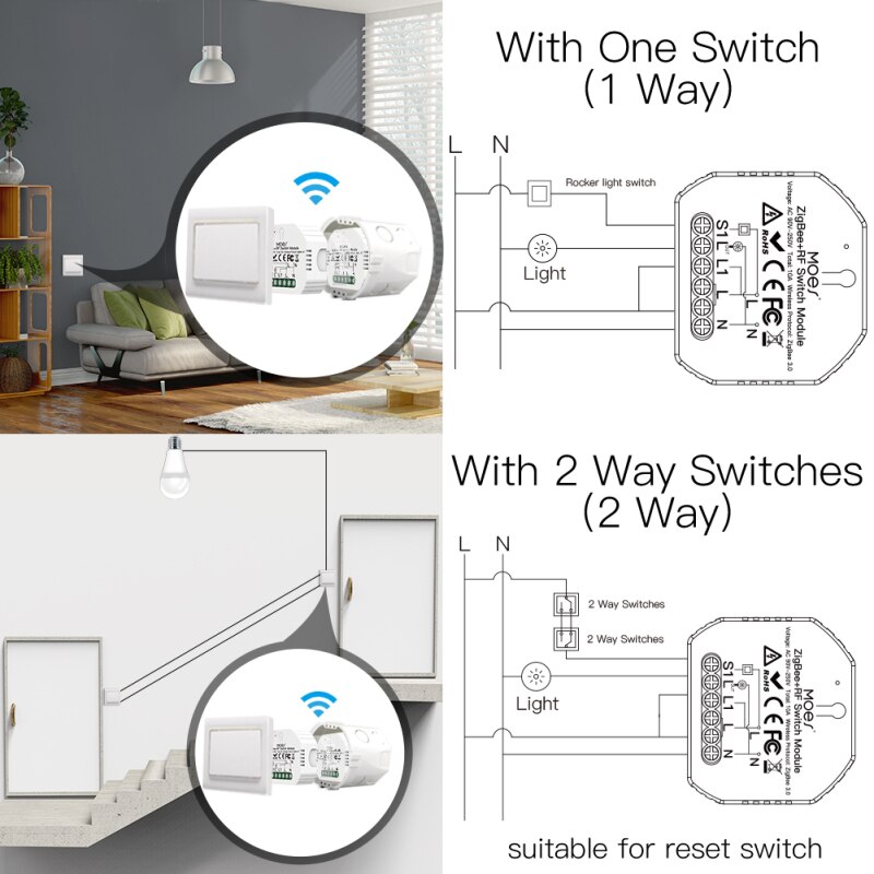 Tuya ZigBee 3.0 Smart Light Switch Module Smart Life Tuya Remote Control Work With Google Assistant Alex Yandex Smart Home