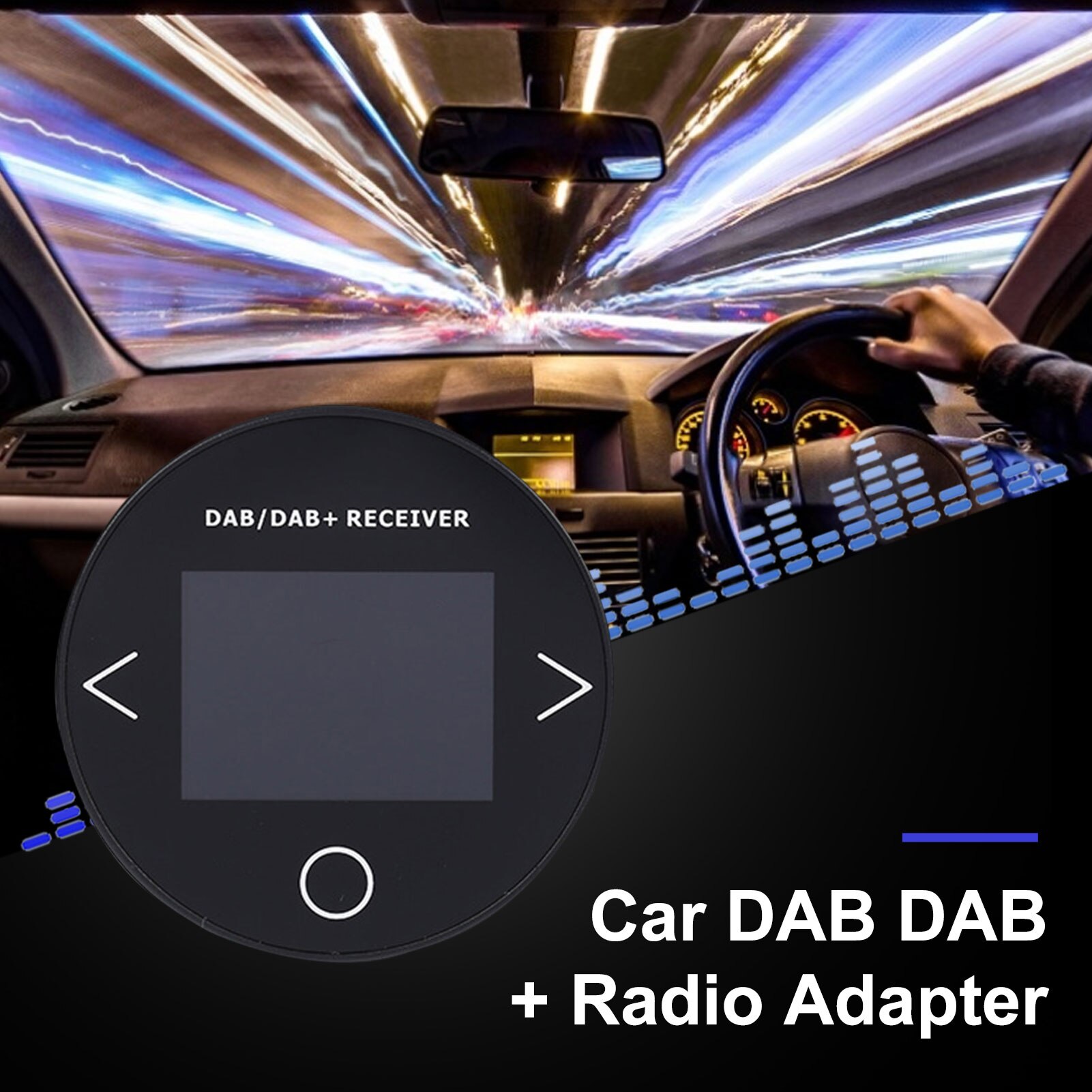 Car Portable Digital DAB DAB + Radio Adapter FM Transmitter Music Receiver With Auxiliary Output Remote Control