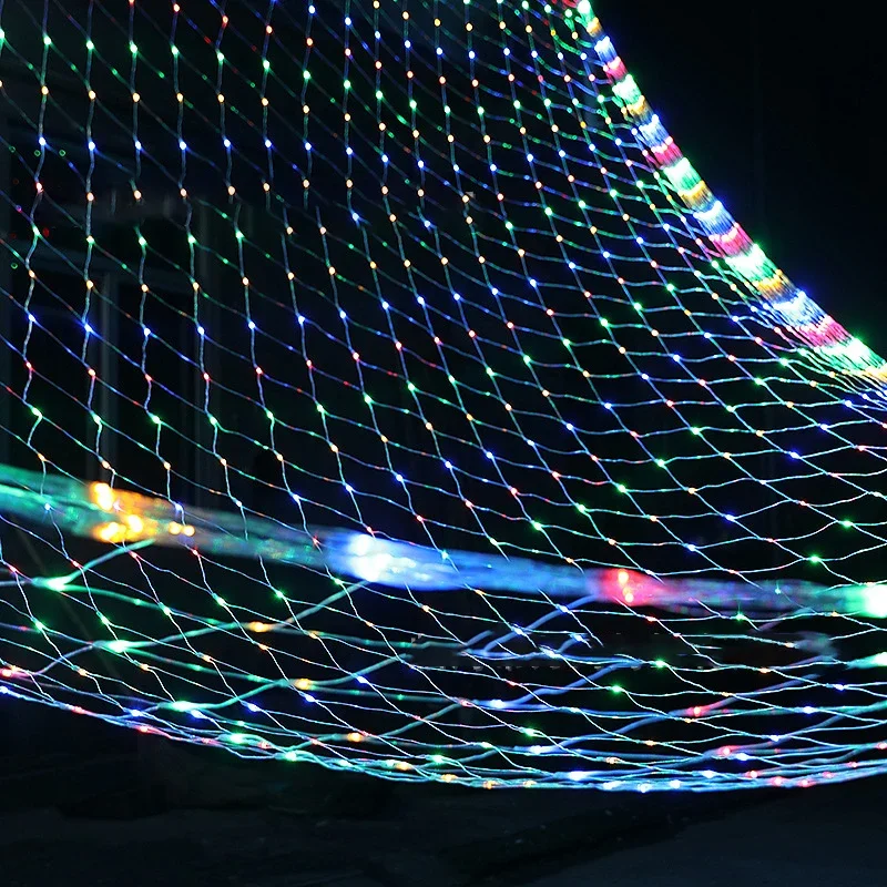 1,5x1,5 M 3x2M 6x4M LED malla de red guirnalda de luces guirnalda ventana cortina Navidad Hada luz boda vacaciones luz