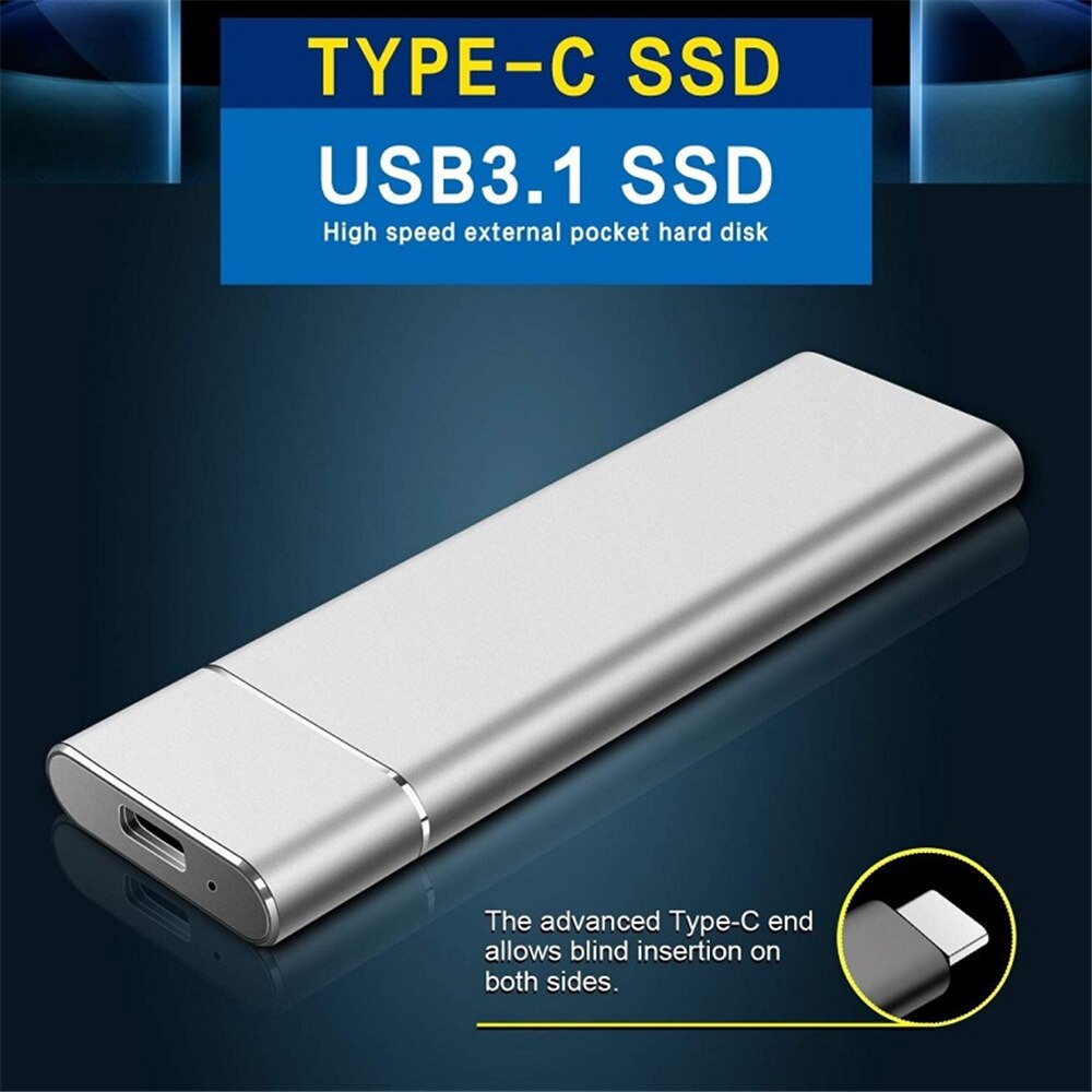 Unidad de estado sólido móvil SSD 1/2/4T, dispositivo de almacenamiento, disco duro externo portátil tipo C, USB 3,0, disco duro de estado sólido para ordenador portátil