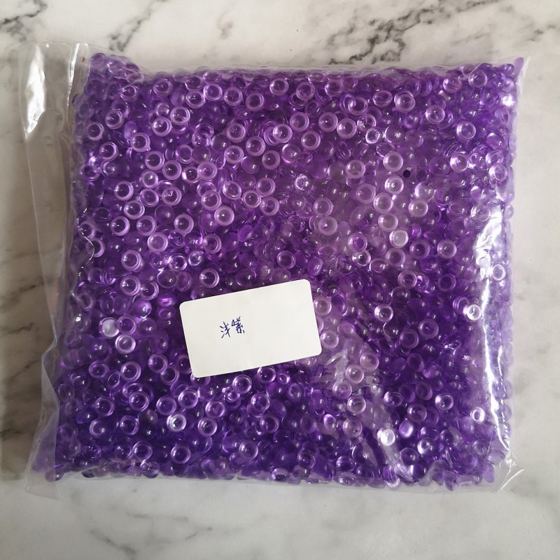 500 g 21 Farben Kristall flache Fischglasperlen Schleimzubehör Bunte Gummibälle für Schleimfüller DIY Zubehör Dekoration: Rosa