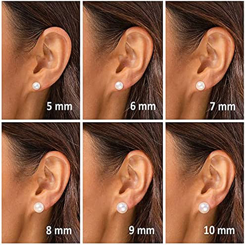 Huitan-pendientes redondos de perlas de imitación para mujer, accesorios minimalistas para las orejas, pendientes elegantes para adolescentes, joyería clásica Simple