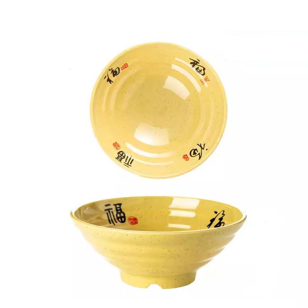 Commerciële imitatie keramische melamine Ramen kom grote capaciteit anti-val noedelkom Japanse soepkom restaurants: Bordeaux