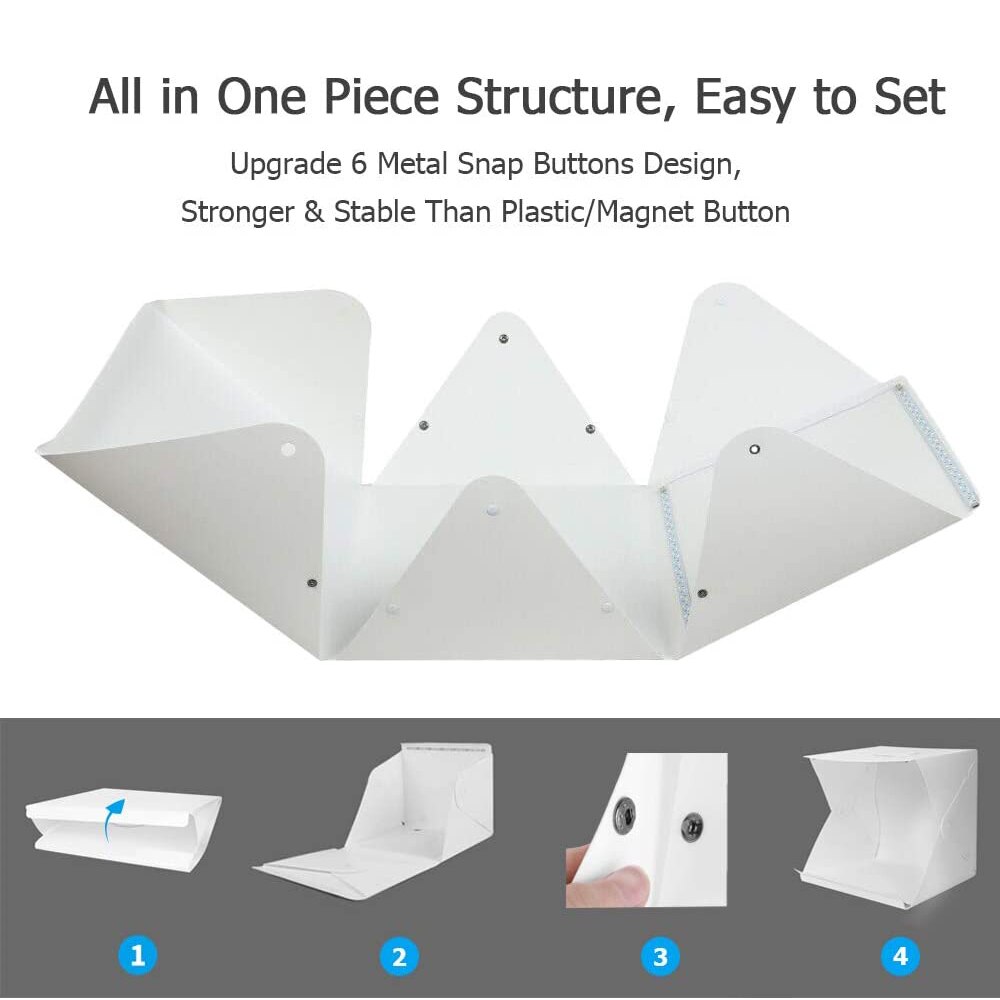 LED Klapp Leuchtkasten 20cm hintergrund Tragbare Fotografie Foto Studio Softbox Einstellbare Helligkeit Licht Kasten Für DSLR Camer